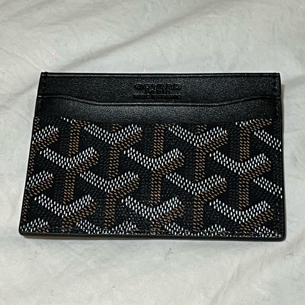 Black goyard card holder